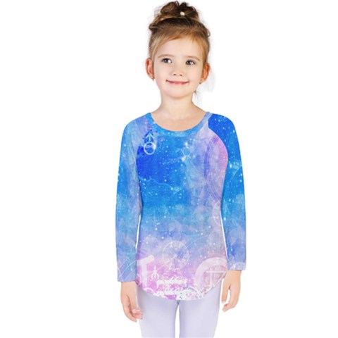 Horoscope Compatibility Love Romance Star Signs Zodiac Kids  Long Sleeve Tee by Mariart