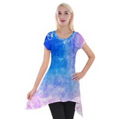 Horoscope Compatibility Love Romance Star Signs Zodiac Short Sleeve Side Drop Tunic by Mariart