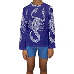 Scorpio Zodiac Star Kids  Long Sleeve Swimwear