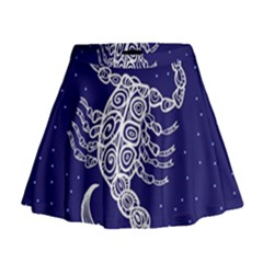 Scorpio Zodiac Star Mini Flare Skirt