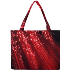 Red Space Line Light Black Polka Mini Tote Bag by Mariart