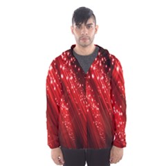 Red Space Line Light Black Polka Hooded Wind Breaker (men) by Mariart