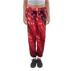 Red Space Line Light Black Polka Women s Jogger Sweatpants by Mariart