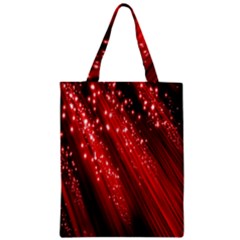 Red Space Line Light Black Polka Zipper Classic Tote Bag by Mariart