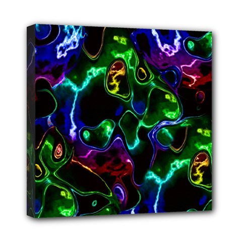 Saga Colors Rainbow Stone Blue Green Red Purple Space Mini Canvas 8  X 8  by Mariart