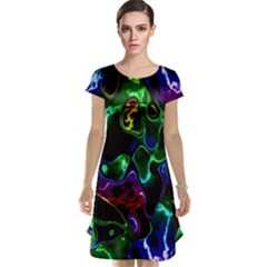 Saga Colors Rainbow Stone Blue Green Red Purple Space Cap Sleeve Nightdress by Mariart