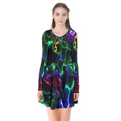 Saga Colors Rainbow Stone Blue Green Red Purple Space Flare Dress by Mariart