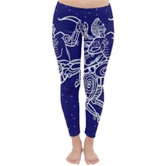 Sagitarius Zodiac Star Classic Winter Leggings by Mariart