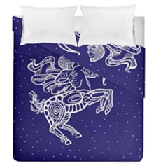 Sagitarius Zodiac Star Duvet Cover Double Side (queen Size) by Mariart