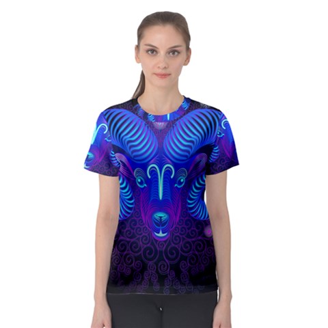 Sign Aries Zodiac Women s Sport Mesh Tee by Mariart