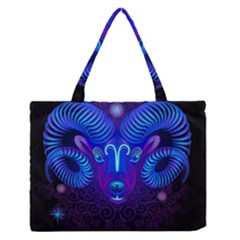 Sign Aries Zodiac Medium Zipper Tote Bag by Mariart