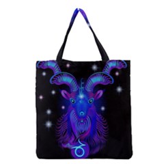 Sign Capricorn Zodiac Grocery Tote Bag by Mariart