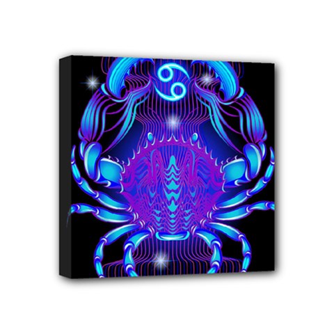 Sign Cancer Zodiac Mini Canvas 4  X 4  by Mariart