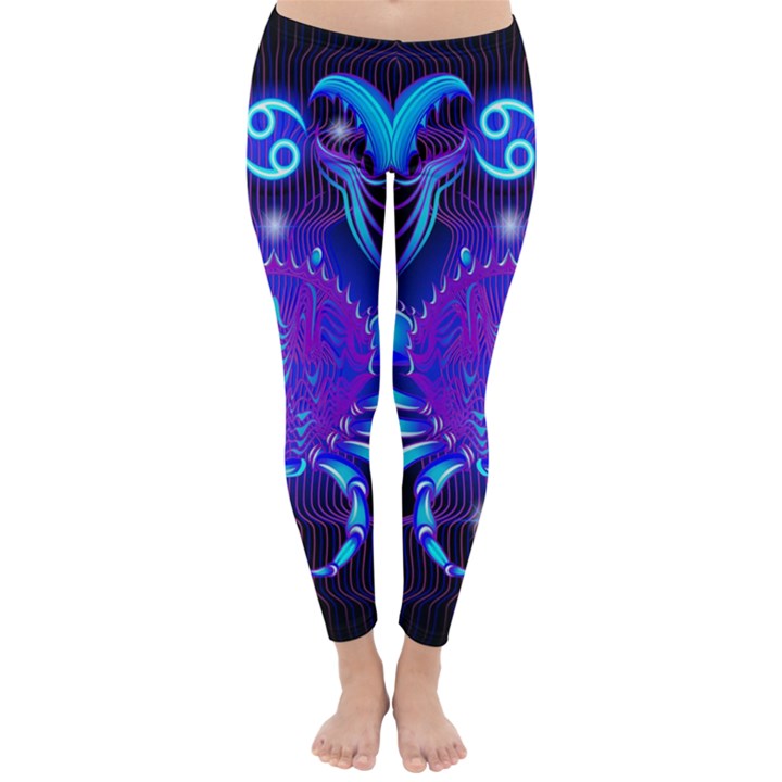 Sign Cancer Zodiac Classic Winter Leggings