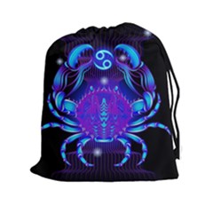 Sign Cancer Zodiac Drawstring Pouches (xxl) by Mariart