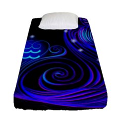 Sign Aquarius Zodiac Fitted Sheet (single Size) by Mariart