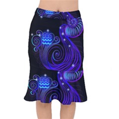 Sign Aquarius Zodiac Mermaid Skirt