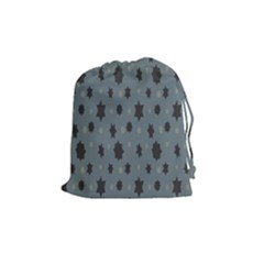 Star Space Black Grey Blue Sky Drawstring Pouches (medium)  by Mariart