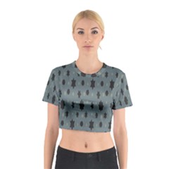 Star Space Black Grey Blue Sky Cotton Crop Top