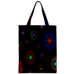 Star Space Galaxy Rainboiw Circle Wave Chevron Zipper Classic Tote Bag by Mariart