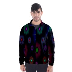 Star Space Galaxy Rainboiw Circle Wave Chevron Wind Breaker (men) by Mariart