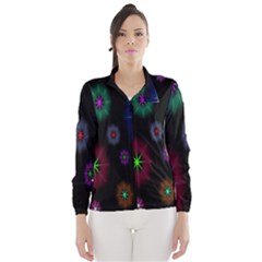 Star Space Galaxy Rainboiw Circle Wave Chevron Wind Breaker (women) by Mariart