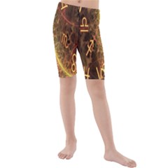 Romance Zodiac Star Space Kids  Mid Length Swim Shorts