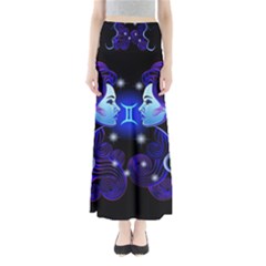 Sign Gemini Zodiac Maxi Skirts by Mariart