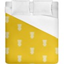 Waveform Disco Wahlin Retina White Yellow Vertical Duvet Cover (California King Size) View1