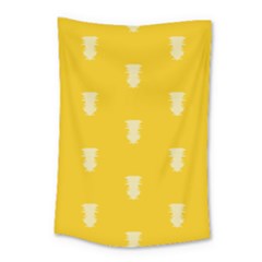 Waveform Disco Wahlin Retina White Yellow Vertical Small Tapestry by Mariart