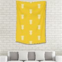 Waveform Disco Wahlin Retina White Yellow Vertical Small Tapestry View2