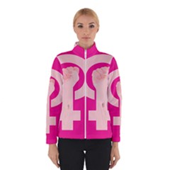 Women Safety Feminist Nail Strong Pink Circle Polka Winterwear by Mariart