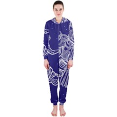 Virgo Zodiac Star Hooded Jumpsuit (ladies)  by Mariart