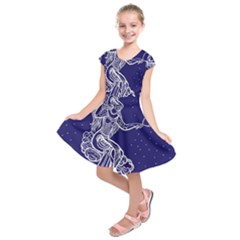 Virgo Zodiac Star Kids  Short Sleeve Dress by Mariart