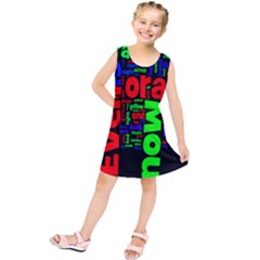 Writing Color Rainbow Kids  Tunic Dress