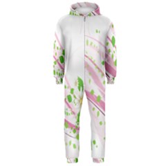 Sunflower Flower Floral Leaf Line Wave Chevron Pink Hooded Jumpsuit (men)  by Mariart