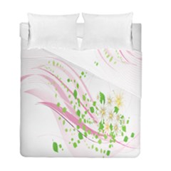 Sunflower Flower Floral Leaf Line Wave Chevron Pink Duvet Cover Double Side (full/ Double Size) by Mariart