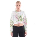 Sunflower Flower Floral Leaf Line Wave Chevron Pink Cropped Sweatshirt View1