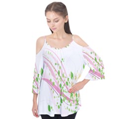 Sunflower Flower Floral Leaf Line Wave Chevron Pink Flutter Tees