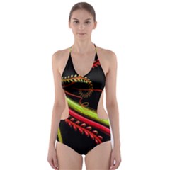 Cool Pattern Designs Cut-out One Piece Swimsuit by Nexatart