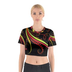 Cool Pattern Designs Cotton Crop Top by Nexatart