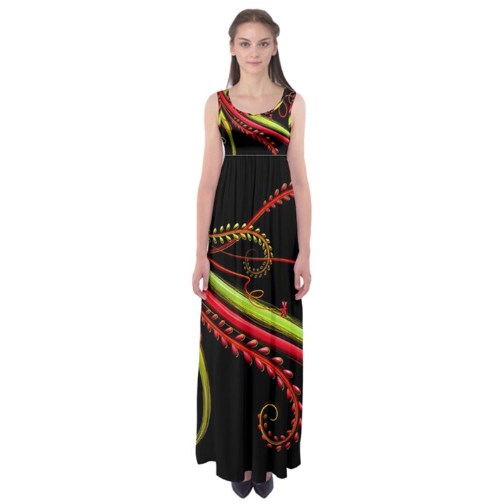 Cool Pattern Designs Empire Waist Maxi Dress