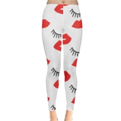 Smooch Pattern Design Leggings  by Nexatart