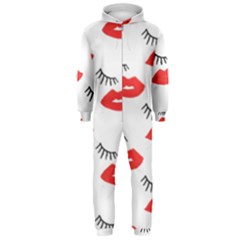 Smooch Pattern Design Hooded Jumpsuit (men)  by Nexatart