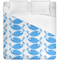 Fish Pattern Background Duvet Cover (king Size) by Nexatart