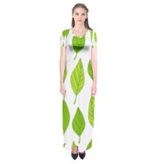 Spring Pattern Short Sleeve Maxi Dress by Nexatart