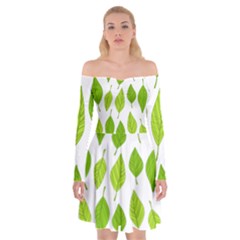 Spring Pattern Off Shoulder Skater Dress by Nexatart