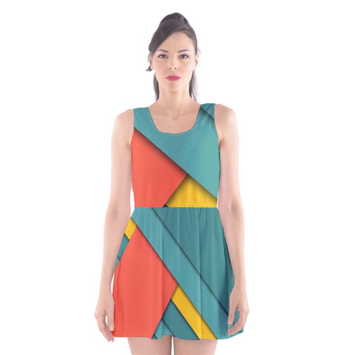 Color Schemes Material Design Wallpaper Scoop Neck Skater Dress