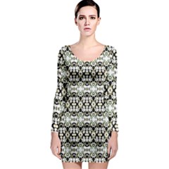 Abstract Camouflage Long Sleeve Bodycon Dress by dflcprints