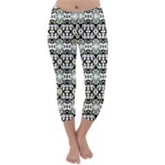 Abstract Camouflage Capri Winter Leggings  by dflcprints